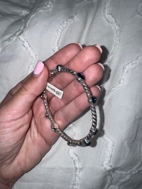 Brighton Silver Bracelet with Blue Stones